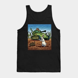 watercolor rabbit stopping groundhog civil war Tank Top